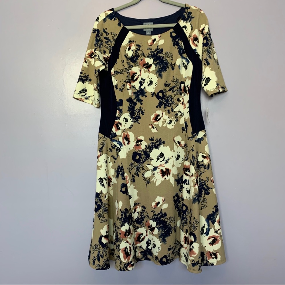 Rabbit Rabbit Rabbit Crepe Floral Swing Dress